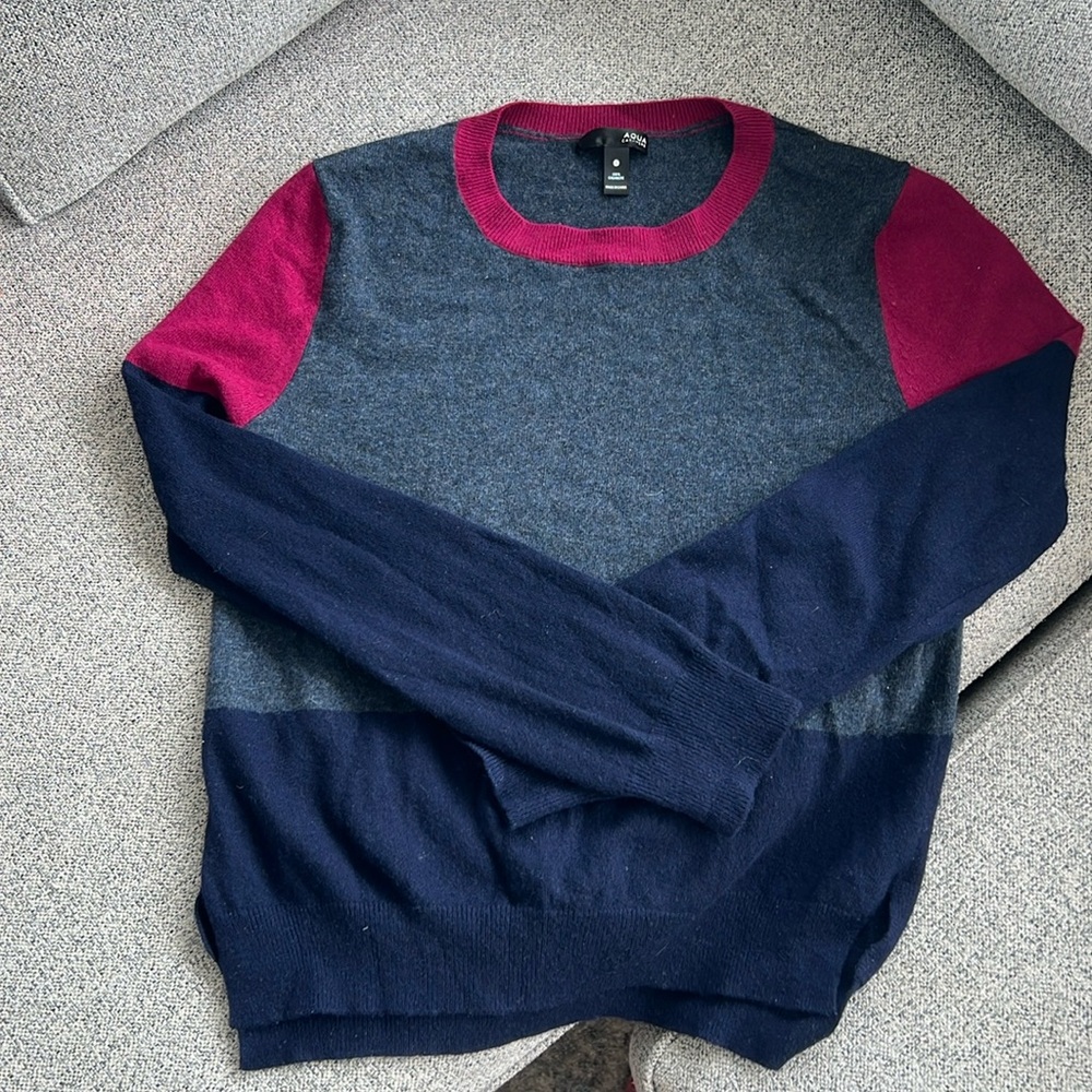 Aqua cashmere block sweater